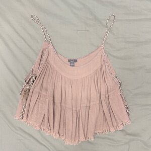 Aerie Mauve Camisole with Braided Straps